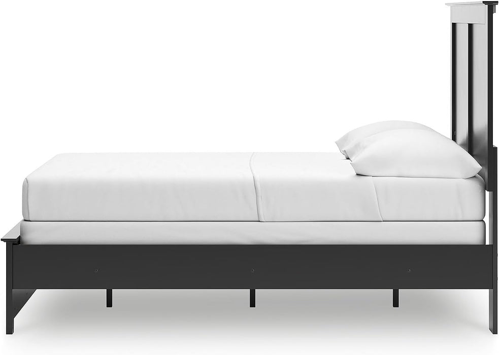 Signature Design by Ashley Maribel Transitional Full Panel Bed, Foundation or Box Spring Needed, Black