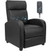 Massage Recliner Chair Single Sofa Chair Small Recliner Home Theater Seating PU Leather Living Room Sofa,Black