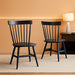 Home Collection Parker Farmhouse Navy Blue Windsor Spindle Solid Wood Dining Chair Set of 2