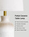 24'' Farmhouse Ceramic Table Lamp with Natural Textured Finish