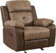 Marianna 3-Piece Reclining Living Room Sofa Set, Brown