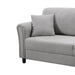 2 Seater Modern Couch Sofa,Linen Blend Upholstery,Slightly Rolled Arms,Tapered Legs,Featuring Minimalism Standard Sofa Couch(Light Grey)