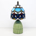 Tiffany Stained Glass Mushroom Table Lamp 12.5 Inch -Blue Jewelry