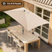 6.5 X 10 FT Rectangular Patio Umbrella - Rectangle Umbrella Outdoor with Tilt and Crank, UV Protection, Table Umbrella for Deck, Backyard, Pool and Beach, Beige