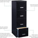 Black Metal Letter File Cabinet, 18" Deep, 4 Drawers