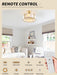 20" Caged Ceiling Fans with Lights, Gold Fandelier Ceiling Fan with Light, Boho Chandelier Fan Remote Control, 6 Speeds for Bedroom, Nursery, Living Room