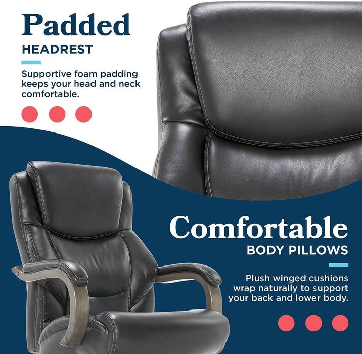 La-Z-Boy Big and Tall Executive Office Chair Lumbar Support, Leather Chair