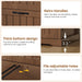 Brown Farmhouse Two Drawer Filing Cabinet Organizer