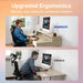 55″ X 26″ Electric Standing Desk with 2 Drawers &24.4″ Large Keyboard Tray, C-Clamp Mount Compatible, Adjustable Computer Desk for Office, Sit Stand up Desk with 4 Height Presets, Light Walnut