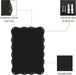 28X40 Inch Wavy Wood Mirror for Wall, Black Solid Wood Frame