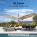 Patio Umbrella 10' X 10' Wind Resistant 5 Tilt Positions Beige
