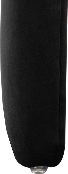 Home Collection Kibo Modern Waterfall Black Velvet Ottoman (Fully Assembled)