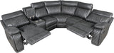 L-Shaped Manual Reclining Sectional Sofa with Storage