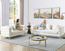 Sofa, 2 Pieces Sofa Set,Oversize 2/3 Seater Extra Deep Seat Sofa,Modern Upholstered Futon White Sofa Couch, Comfy Bouclé Cloud Sofa,Furniture for Living Room,Bedroom,Office,Apartment(White)