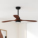 52" Outdoor Ceiling Fan with Light, 6 Speeds, Remote Control, Low Profile for Bedroom, Living Room, Dining Room