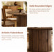 Walnut Extendable Round Dining Table Hidden Storage