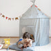Kids Play Tent - Sustainable Recycled Fabric – Fun Spacious Childs Playhouse for Indoor Games for Boys & Girls - Durable Fort Pop up House for Toddlers & Children Age 3-10 - Gingham Blue