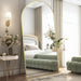 76"X34" Arched Gold Mirror Full Length, Gold Standing Floor Mirror
