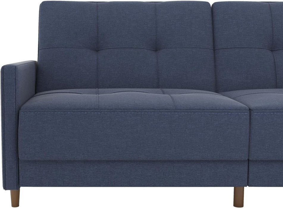 Modern Navy Futon Sofa Bed