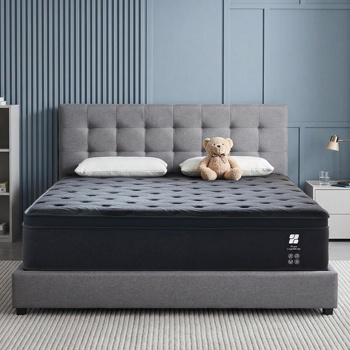 Full Size Mattress, 12 Inch Full Mattress in a Box, Memory Foam Hybrid Mattress with Pocketed Coils, Medium Firm Feel, Pressure Relief & Motion Isolation, Certipur-Us Certified