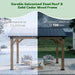 10X12 Ft Cedar Wood Gazebo, Hardtop Gazebo with Galvanized Steel Peak Roof, Outdoor Pavilion for Garden, Backyard, Patio, Deck