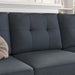 Bluish Grey Sectional Sofa L-Shaped, Convertible