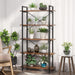 5 Tier Bookshelf, Industrial Etagere Bookcase with Heavy-Duty Metal Frame, Rustic Tall Book Shelf Unit for Living Room, Study, Home Office (1, Rustic)