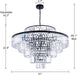 Crystal Chandelier Black Pendant Light 31Inch Luxury