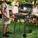 Charcoal Grill Outdoor BBQ Grill, Barrel Charcoal Grills with Side Table, with Nearly 500 Sq.In. Cooking Grid Area, Outdoor Backyard Camping Picnics, Patio and Parties, Black by
