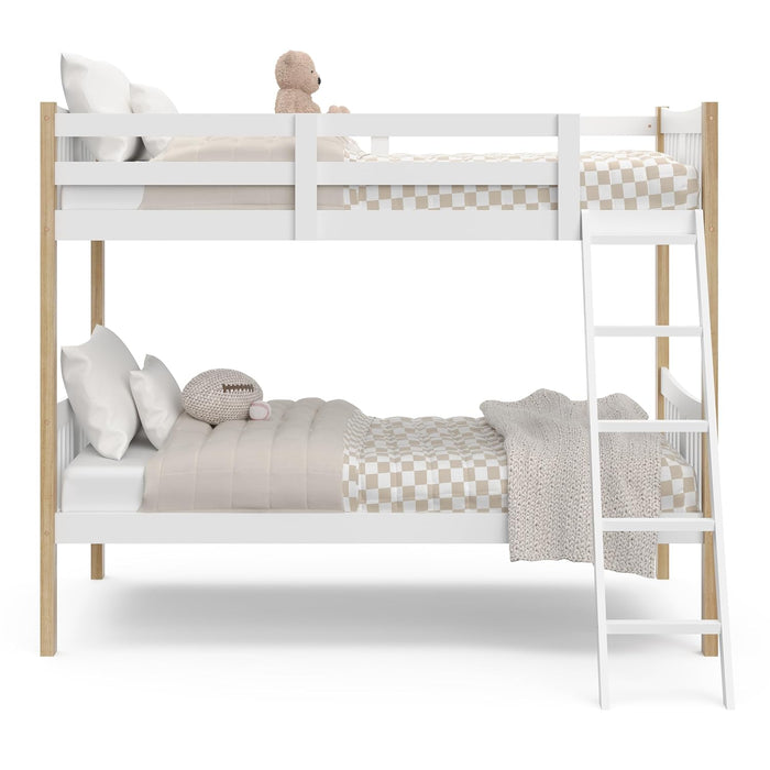 TwinOverTwin Bunk Bed White Finish Greenguard GoldCertified