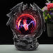 Plasma Ball Lamp Touch Sensitive,Party Magical Electrostatic Red Color Crystal Ball for Halloween (Evil Dragon)
