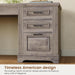 Farmhouse L Shaped Desk, Executive Computer Desk with Drawers and Storage Cabinet, Home Office Desk with File Drawer and Power Outlet, Corner Desk, Workstation for Office Home, Grey - ShipItFurniture