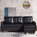 Faux Leather Convertible Sectional Sofa for Small Spaces - ShipItFurniture