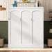 Queen Murphy Cabinet Bed Integrated Shelving White