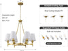 GildedGold 27.2 Inch Six Light Farmhouse Chandelier