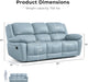 Sorin Modern Leather Recliner Sofa with Pillow Armrests and High Density Foam, Reclining Sectional Couch for Living Room, Office, Home Theater, FSC Certified, Blue