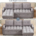 78.75" Sleeper Sofa Couch,Pull-Out Sofa Bed with USB and Tape-C Charging Ports, L-Shaped Sectionalsofa with Reclining Storage and Pocket for Living Room Apartment,Chenille(Dark Grey)
