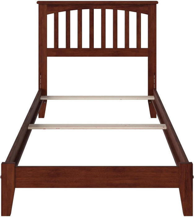 , Mission Twin Foundation Bed, Walnut