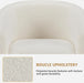 Barrel Chairs, Furry Accent Chairs with Soft Padded Armrest for Living Room Bedroom Waiting Room Office, Set of 2, Ivory
