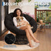Papasan Chair 40 Inch All Black Ergonomic Comfortable