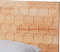 Hosea Japandi Carved Honeycomb Natural Queen Size Platform Bed