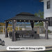 12x14 Grey Hardtop Gazebo With LED IlluminationSystem