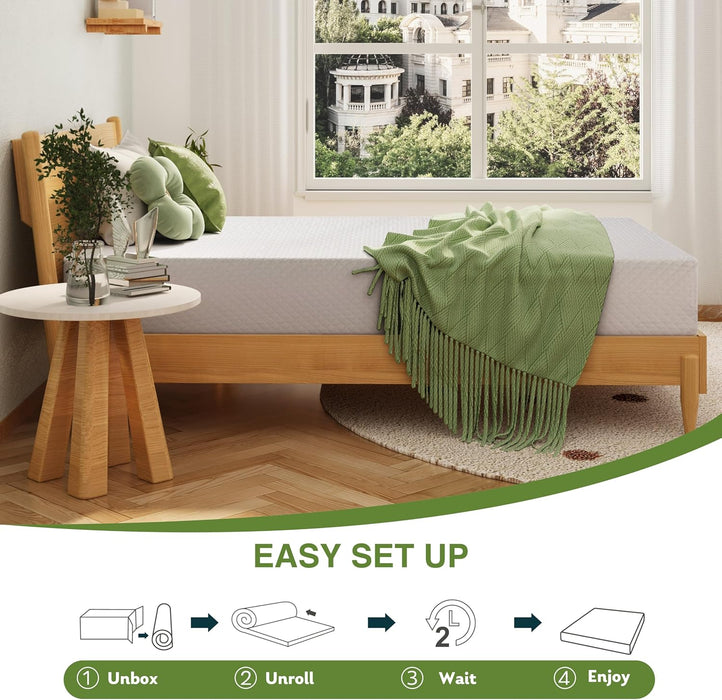 Twin 6 Inch Memory Foam Mattress CertipurUSCertified