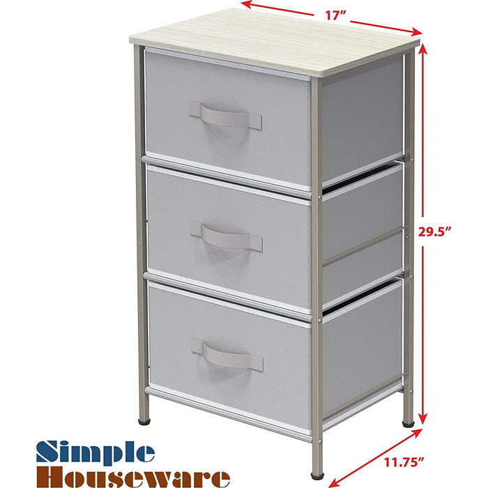 Nightstands Dresser with 3 Tiers