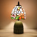 Tiffany Stained Glass Mushroom Table Lamp 12.5 Inch -Blue Hummingbird