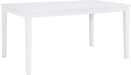 Elegant White Sixty Inch Contemporary Dining Table