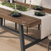 Industrial Dining Table 63InchesLong Espresso Brown