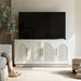 67IN White Fluted Sideboard Buffet Cabinet with Storage