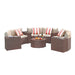 Wicker 6 - Person Modular Patio Conversation Sets with Cushions