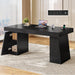 55.9" Executive Desk with Storage & Power Outlets, Home Office Desk